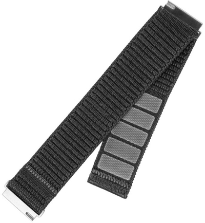 Rrip smartwatch FIXED Nylon Strap, universal 22 mm, najlon, gri e errët