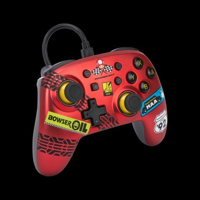 Kontroller PowerA Nano Mario Kart, me kabllo, i kuq