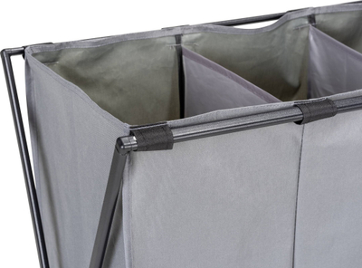 Kosh rrobash WENKO Trio XL, 145L, tre ndarje, gri