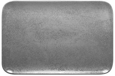 Pjatë drejtkëndëshe RAK Porcelain SHALE, 33x20 cm, gri mat