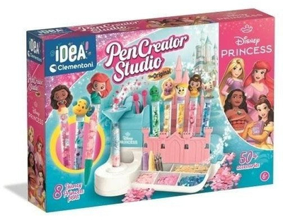 Set kreativ Clementoni Disney Princess Pen Factory 18210, krijim stilolapsash, për fëmijë 6+