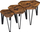 Set tavolinash Livingandmore LNT14BXV1, 3 pjesë, dizajn modern, kafe