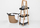 Raft banjo Natureo 3 kate, bambu dhe MDF, i zi