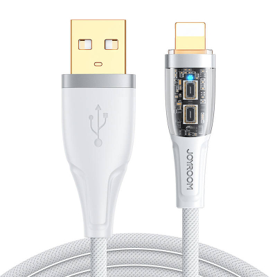 Kabllo karikimi Joyroom S-UL012A3, USB-A në Lightning, 1.2m, 2.4A, e bardhë