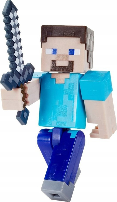Figurë loje Educa Borras Minecraft, 8 cm, me nyje që lëvizin, shumëngjyrëshe