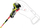 Baston ski Leki WCR SL 3D, 115 cm, alumin, të kuq