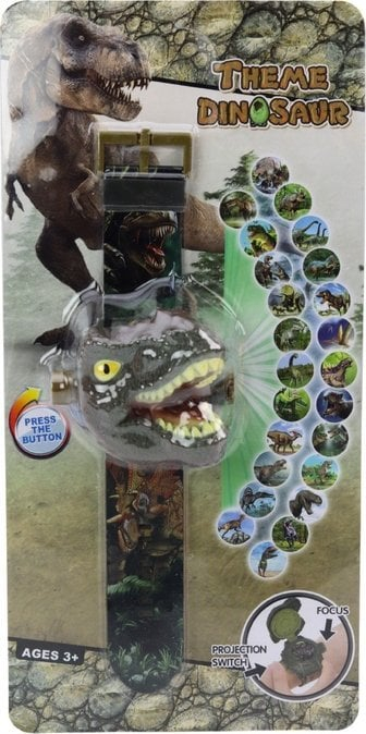 Orë dore për kalamoj 3D Projector Watch Dinosaur, 24 imazhe dinosauri, shumëngjyrëshe
