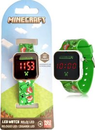 Ora dore LED Educa Borras Minecraft, ekran LED, për fëmijë, shumëngjyrëshe
