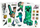 Декоративни налепници Microsoft Minecraft Decals, сет од 35 парчиња, повеќебојни