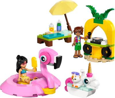 Lodër ndërtimi LEGO Friends 42658 Unicorn and Flamingo Pool Party, set ndërtimi, 5+ vjeç, shumëngjyrëshe