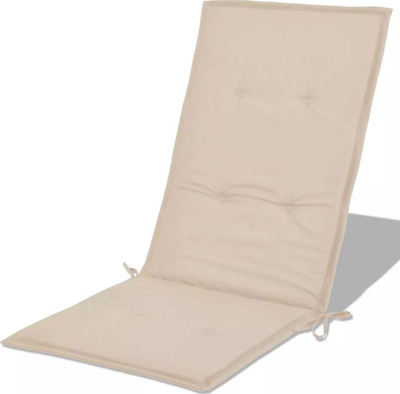 Jastëk karrige VidaXL Highback, set 4 copë, poliestër, ngjyrë krem