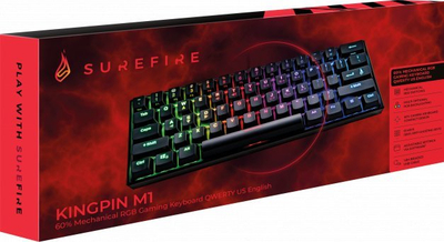 Механичка гејминг тастатура SureFire KingPin M1, RGB, американски англиски (US), црна