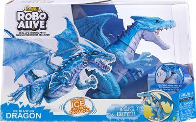 Lodër dragua Zuru Robo Alive Ice Blasting, me ndërveprim, me drita edhe zëra, blu