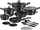 Set tenxheresh Berlinger Haus Carbon Pro Line, 18 pjesë, mermer, gri e errët
