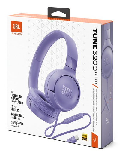 Kufje me tela JBL Tune 520C, USB‑C, me mikrofon, lejla
