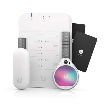 Set kontrolli hyrjeje Ubiquiti UniFi Access Starter Kit UA SK, PoE, i bardhë