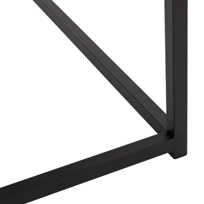 Tavolinë për kafe Braylen 75x75x43cm (HM8942.12), bardhë/ zezë