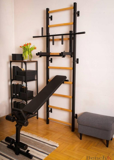 Shkallë gjimnastike Benchk (830016), 240 cm, me paralele, parmak edhe stol