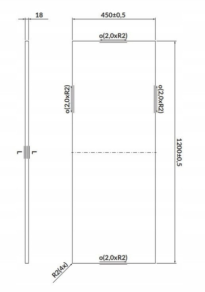 Banak banjoje Cersanit Larga S932033, 120x45 cm, blu mat