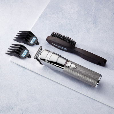 Makineri prerëse flokësh BaByliss Pro FX8700E, motor dixhital, bateri Li ion, argjendtë