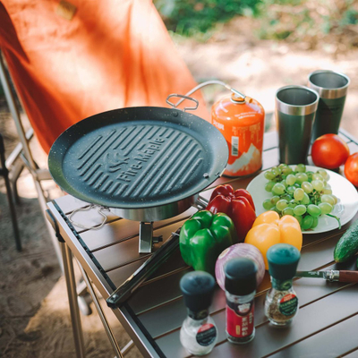 Tigan grilli Fire-Maple Portable Grill, alumin i anodizu, me doreza palosme, ngjyrë e zezë