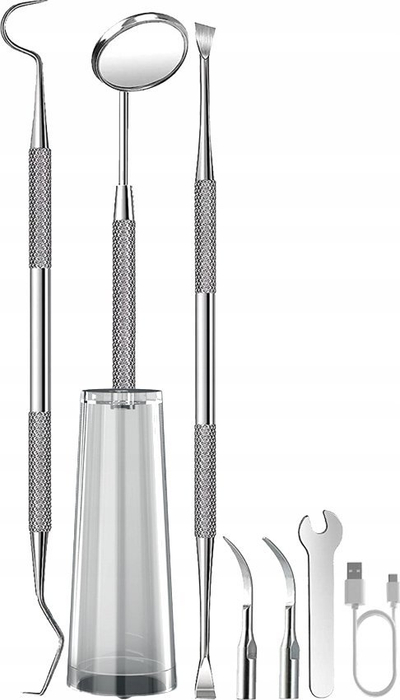 Pastrues dentar ultrasonik OROMED ORO SCAL DENT, 3 nivele intensiteti, karikim USB C, i bardhë