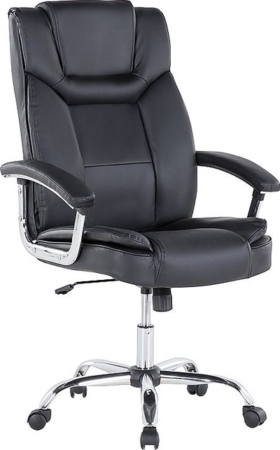 Karrige zyre ADVANCE Swivel, lëkurë sintetike, rrotulluese, e zezë