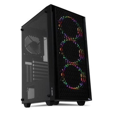 Kase kompjuteri iBOX Cetus OCT 903 RGB, ATX, panel xhami i temperuar, e zezë