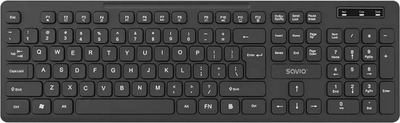 Tastierë wireless Savio KB-02, 2.4 GHz, USB, e zezë