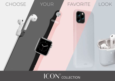 Kapak telefoni Puro Icon IPCX19ICONROSE, për iPhone 11 Pro, silikon, rozë e zbehtë