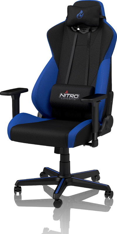 Гејминг столица Nitro Concepts S300, полнета седалка, ергономска, црно сина