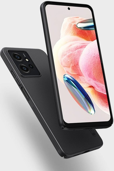 Këllëf telefoni Nillkin Super Frosted, plastik i fortë, me sipërfaqe mat, i zi