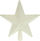Yll për majë peme Tree Topper Star, 19cm, me shkëlqim, i bardhë
