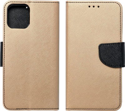 Kabllore telefoni Fancy Book për Xiaomi Redmi A1 A2, me portofol, me mbajtëse, e zezë me ari