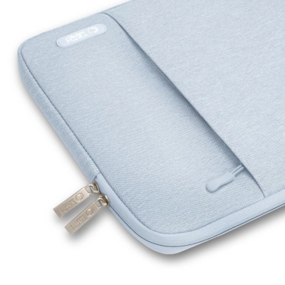 Çantë mbrojtëse laptopi Tech-Protect Sleevy, 13-14", me xhep përpara, blu e hapur