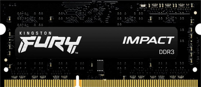 Memorie Kingston Fury Impact, SODIMM, DDR3L, 4 GB, 1600 MHz, CL9 (KF316LS9IB /4)
