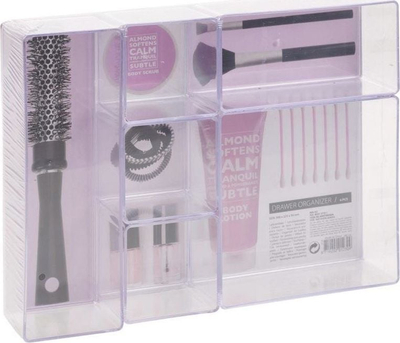 Organizues sirtari General Drawer Organizer, set 6 copë, plastikë, gri