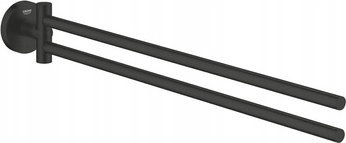 Mbajtës peshqiri Grohe Essentials New, 2 shina rrotulluese, 43.9cm, i zi mat