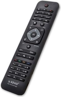 Telekomandë universale Savio RTV për televizior Philips RC-10 SAVIO, e zezë