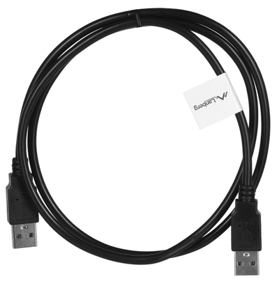 Kabllo Lanberg, USB-A / USB-A, 1 m, e zezë