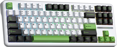 Tastierë mekanike wireless AULA F87, 75% TKL, switch Greywood, RGB, ngjyrë krem