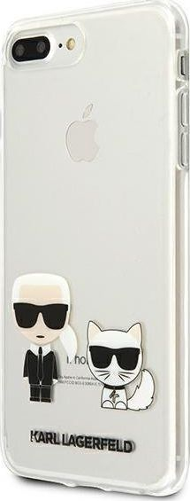Mbulesë telefoni Karl Lagerfeld Karl &amp; Choupette për iPhone 8 Plus / 7 Plus, transparente