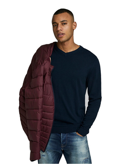 Bluzë JACK&JONES JJEBASIC, e kaltër