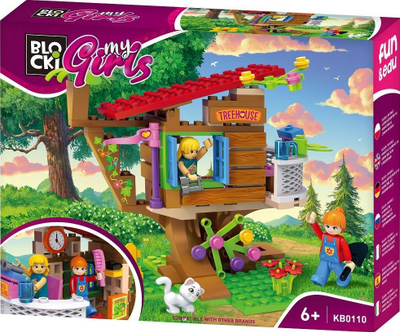 Lodra ndërtime Icom Klocki Blocki MyGirls Tree House KB0110, 140 copa, për kalamoj 6+, shumëngjyrëshe