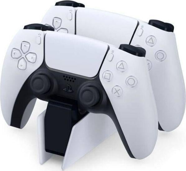 Stacion karikimi Sony DualSense për kontrollerë PS5, i bardhë