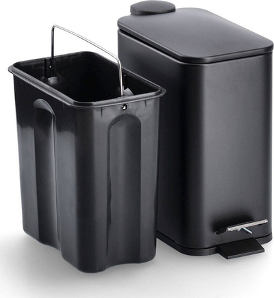 Kosh plerash Zeller Present Pedal Bin, 5L, mbyllje e butë, i zi