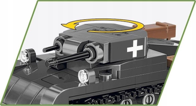 Lojë me blloqe Cobi HC WWII Tank Panzer II Ausf. A, 250 copa, shkalla 1:48, shumëngjyrëshe