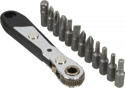 Set veglash xhepi InLine 43034T, 12 copë, kuti plastike, gri