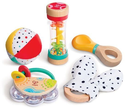 Сет сензорни играчки за бебиња Hape 5 in 1, 5 делови, шарен
