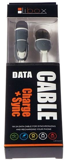 Kabllo USB Libox, mikro USB + Lightning, 2A, 1m (LB0066W)